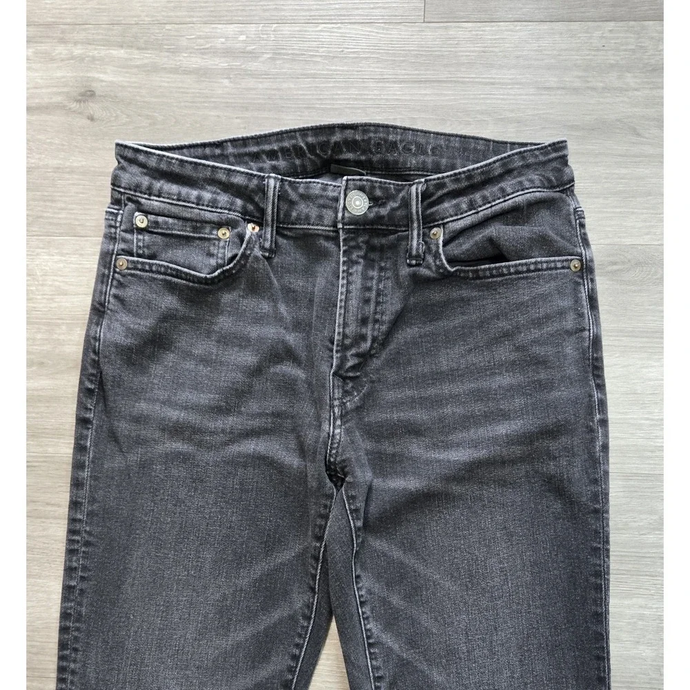 American Eagle Men Jeans Size 31x34 Black Denim Slim Air Flex Plus (Actual 31x32
